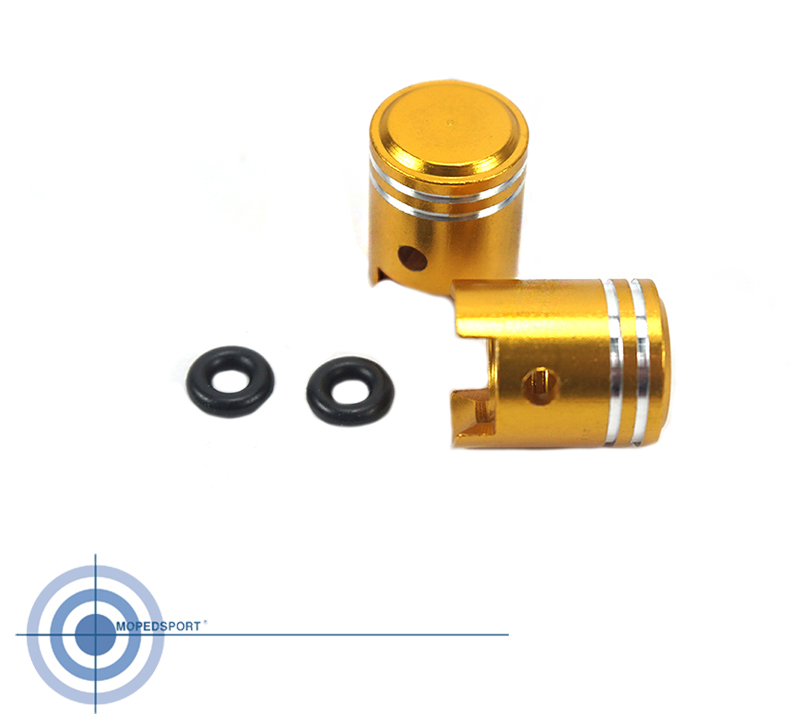 UNIVERSEEL Ventieldop set goud Piston