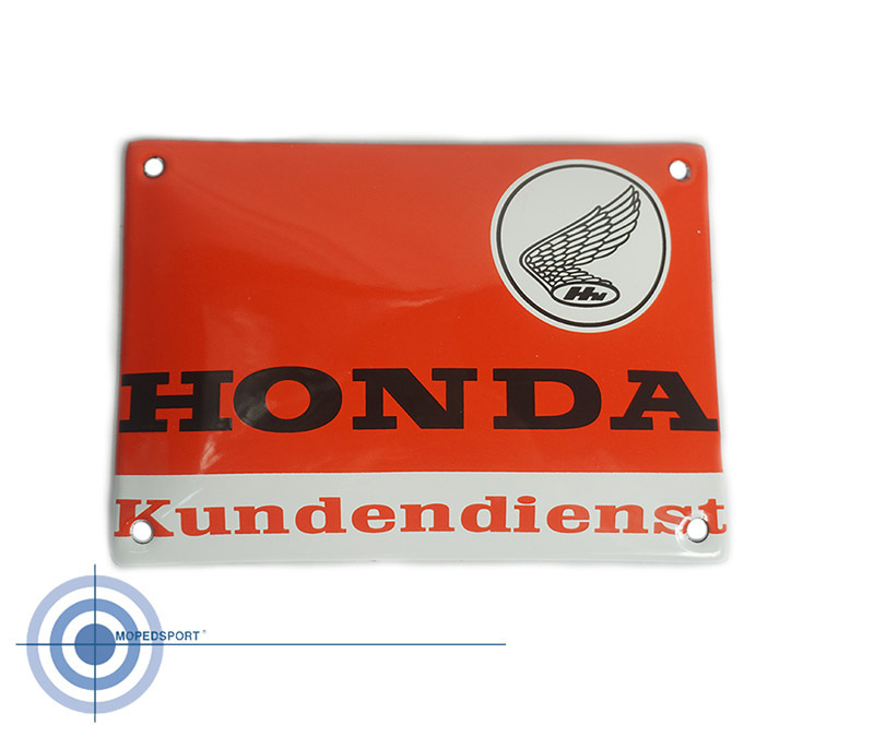 HONDA Emaillebord Honda Kundendienst 14 x 10 cm