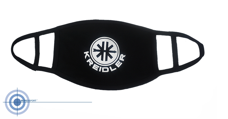 UNIVERSEEL Mondkapje zwart met KREIDLER logo wasbaar