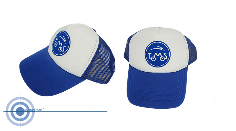 TOMOS Cap Pet blauw wit met logo Tomos
