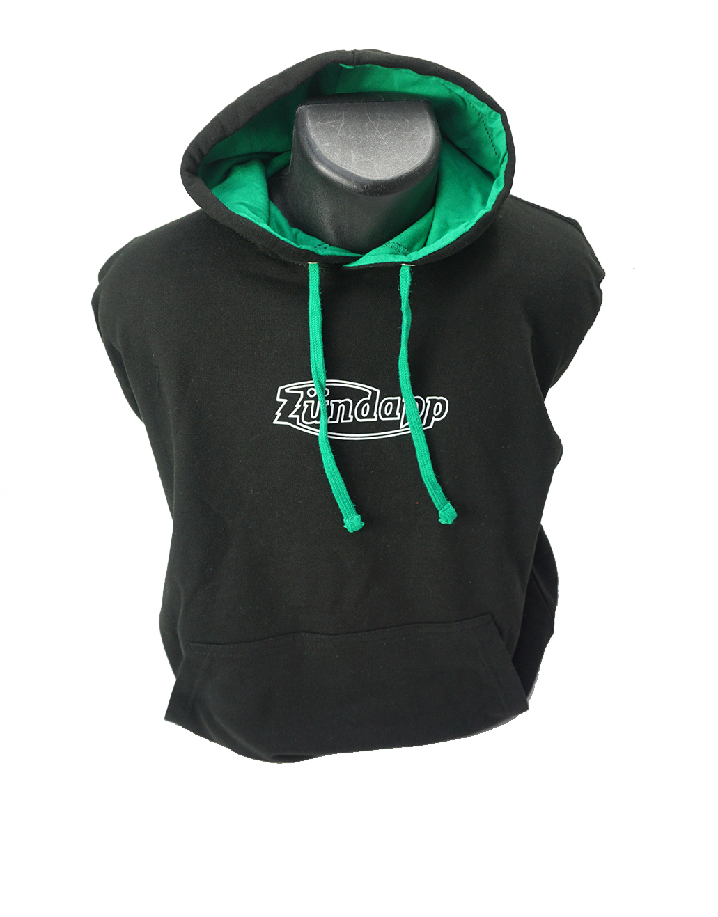 ZUNDAPP ZÜNDAPP Hoodie zwart/groen maat L ZUNDAPP TEKST geen logo