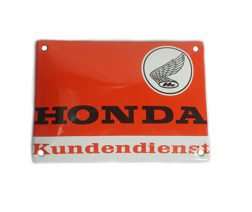HONDA Emaillebord Honda Kundendienst 14 x 10 cm