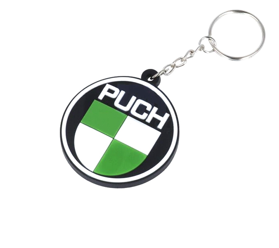 PUCH Sleutelhanger met Puch logo Soft 3D rubber diameter 50 MM