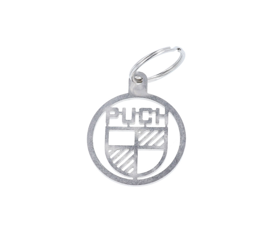 PUCH Sleutelhanger RVS Puch Logo 41 MM Diameter 2 MM dik