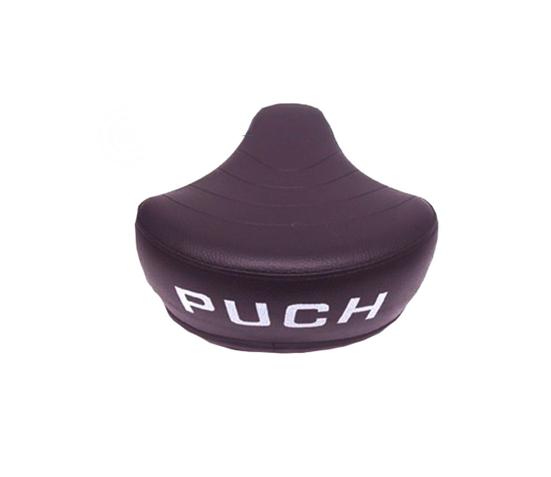 PUCH MAXI Zadel zwart dik model met opdruk/naam als origineel