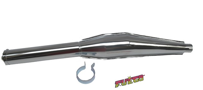 UNIVERSEEL SACHS KREIDLER ZUNDAPP Uitlaatdemper 32MM Chroom FUEGO BROMFIETS