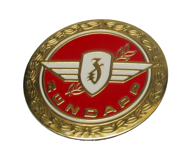 ZUNDAPP ZÜNDAPP Tankembleem rood/goud met tak