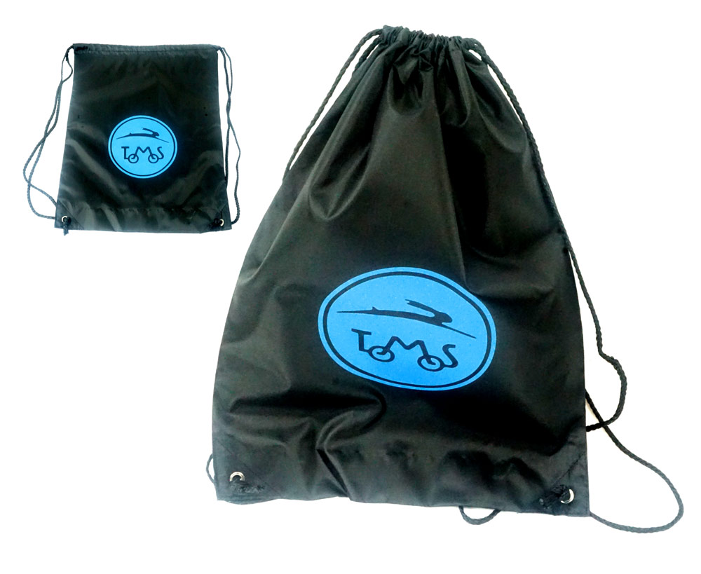 TOMOS Rugzak nylon Tomos zwart - blauw 30 x 40 cm