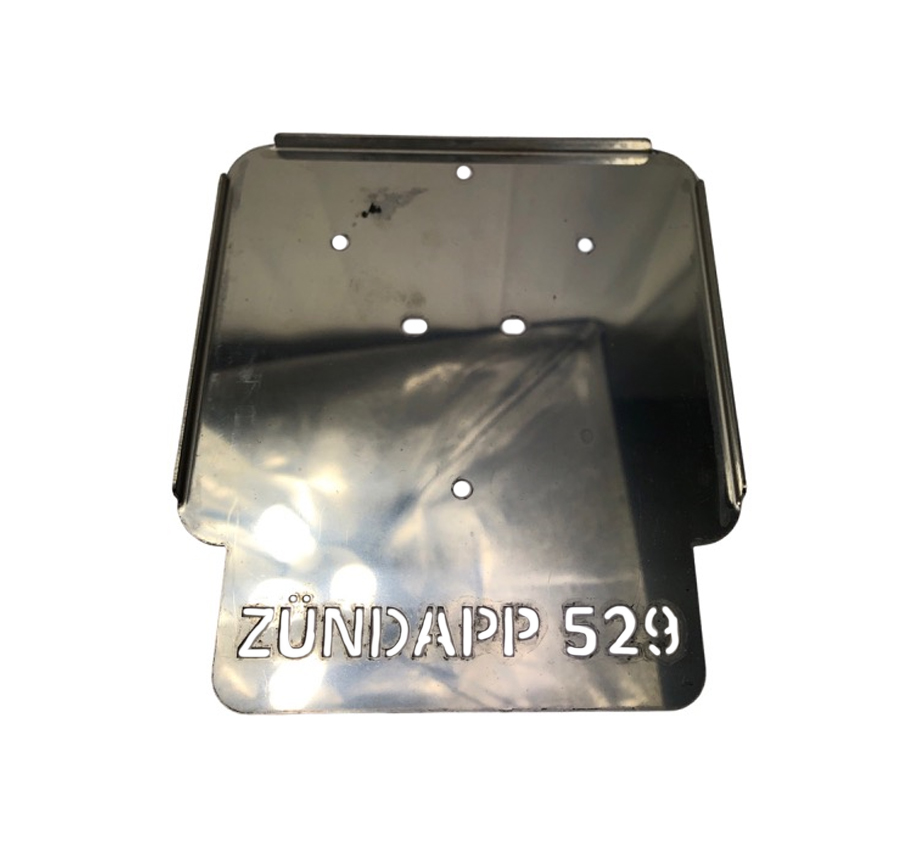 ZUNDAPP ZÜNDAPP Kentekenplaathouder RVS Zundapp 529 NOS New Old Stock 145X125MM