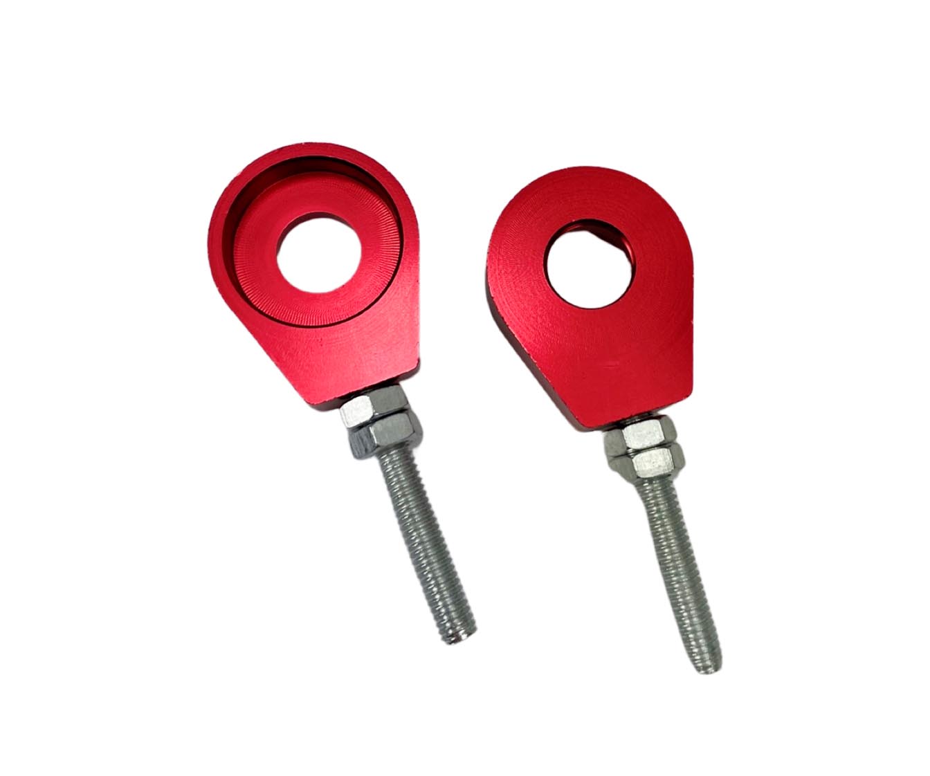 UNIVERSEEL Kettingspanner M6 12mm CNC aluminium geanodiseerd rood set