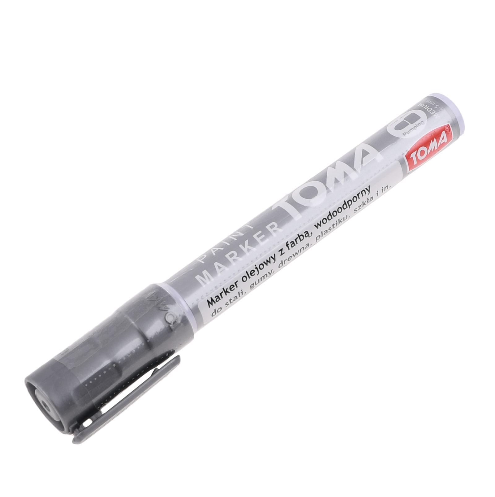 UNIVERSEEL GEREEDSCHAP Stift / pen zilver voor staal - hout - rubber - kunststof - glas en banden - bandenstift (made in EU)