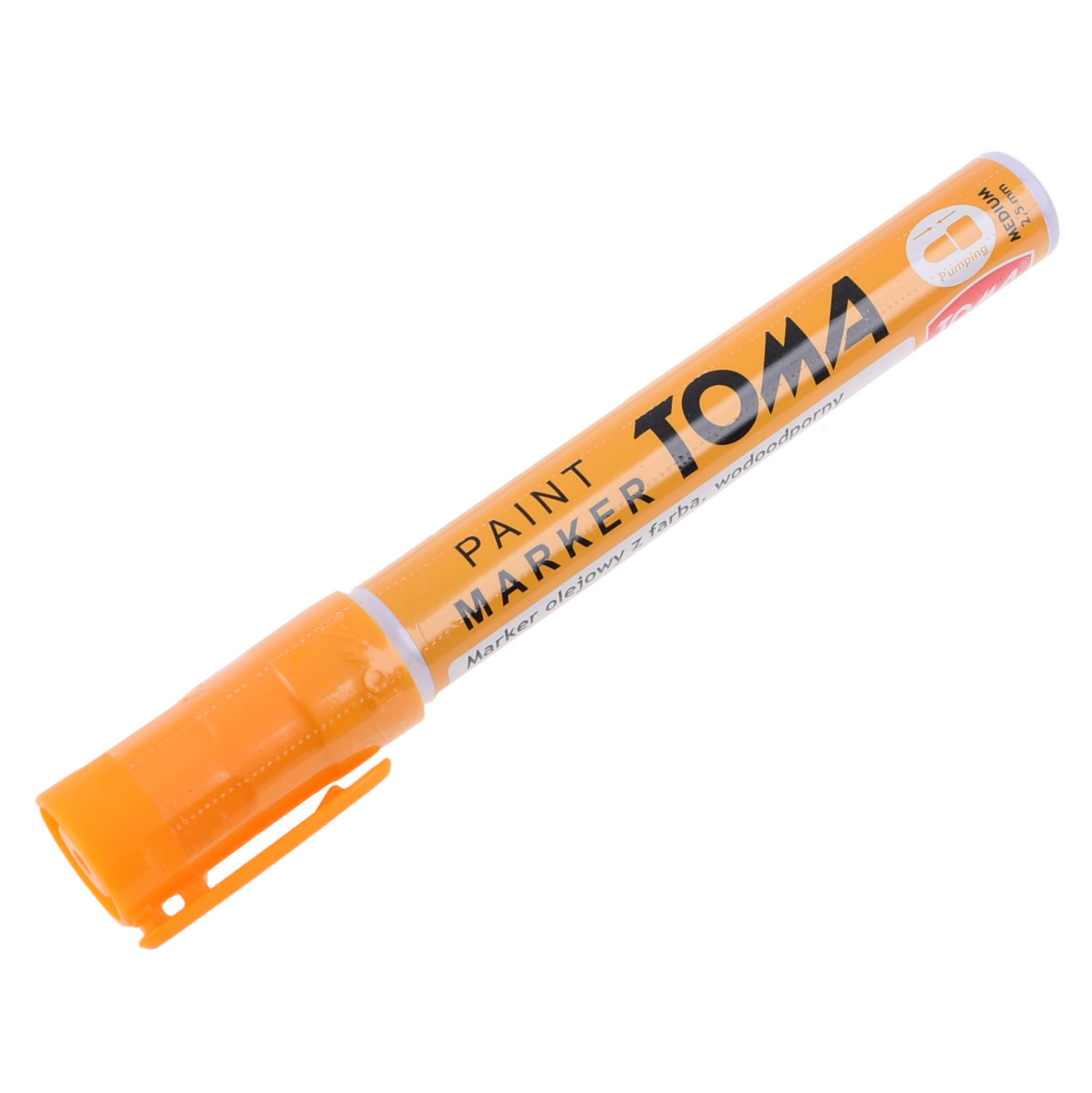 UNIVERSEEL Stift / pen geel voor staal - hout - rubber - kunststof - glas en banden - bandenstift (made in EU)