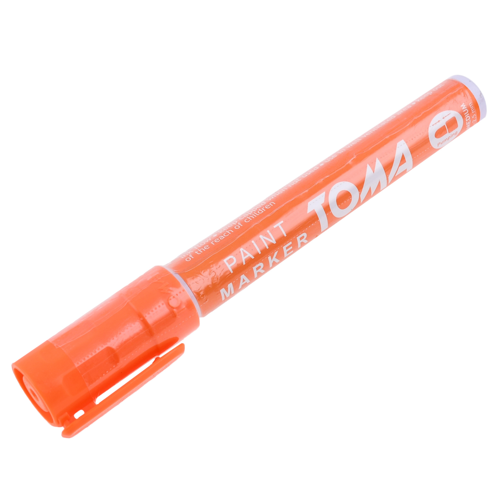 UNIVERSEEL Stift / pen oranje voor staal - hout - rubber - kunststof - glas en banden - bandenstift (made in EU)