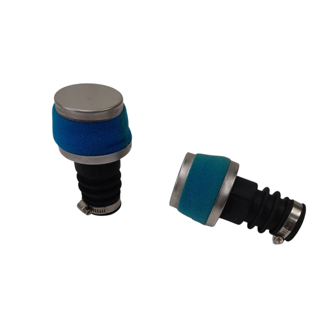 PUCH MAXI/ UNIVERSEEL SACHS Powerfilter/luchtfilter Blauw 17mm voor 12mm/15mm carburateur